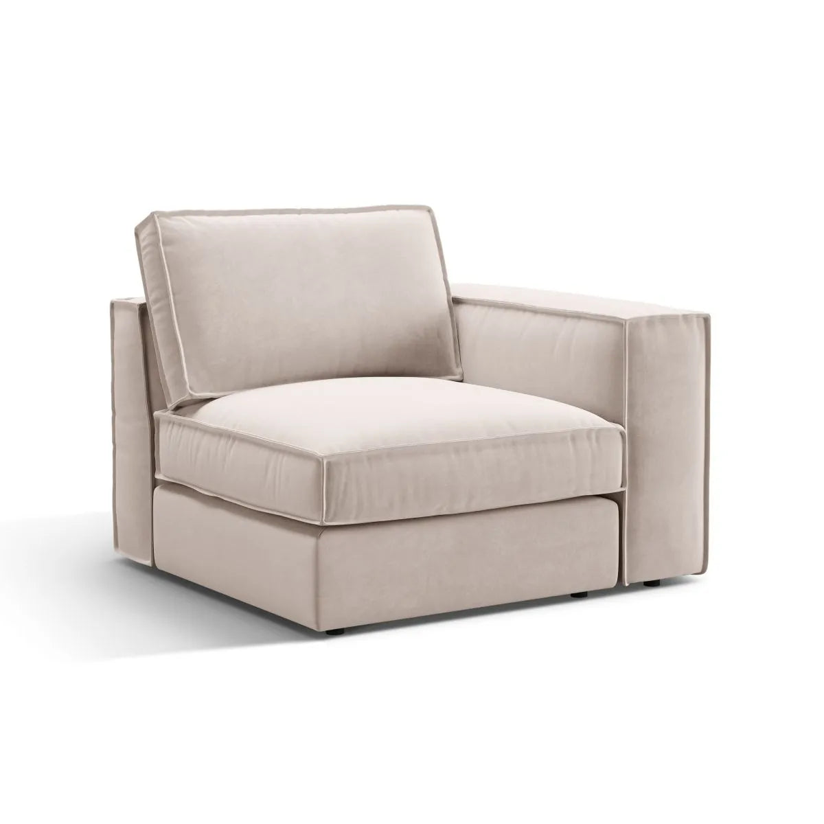 Pola Modular 1-Seater Sofa Element, Right Side, in Velvet or Textured ...