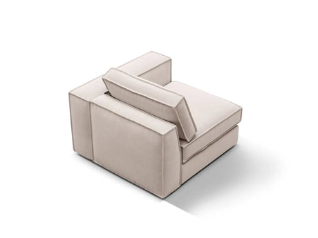 Pola Modulares 1-Sitzer Sofa Sitzelement, Rechte Seite, aus Samt oder Strukturstoff, 103x103 cm von Micadoni – Bild 4