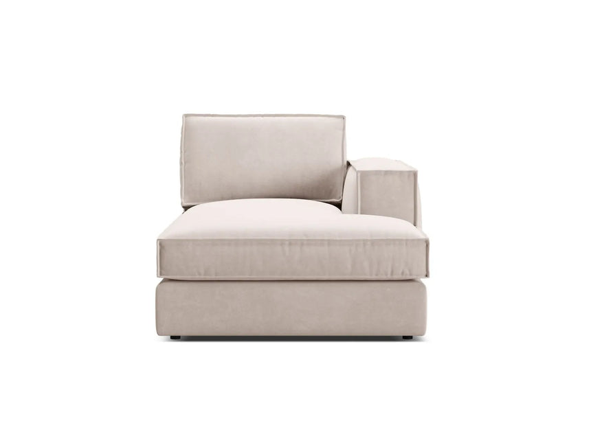 Pola Modulares 1-Sitzer Sofa Sitzelement, Rechte Seite, aus Samt oder Strukturstoff, 103x158 cm von Micadoni – Bild 1
