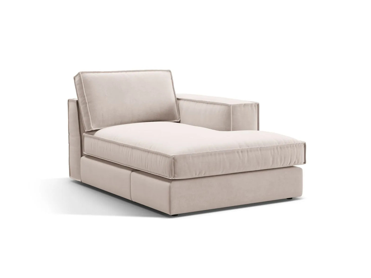 Pola Modulares 1-Sitzer Sofa Sitzelement, Rechte Seite, aus Samt oder Strukturstoff, 103x158 cm von Micadoni – Bild 3