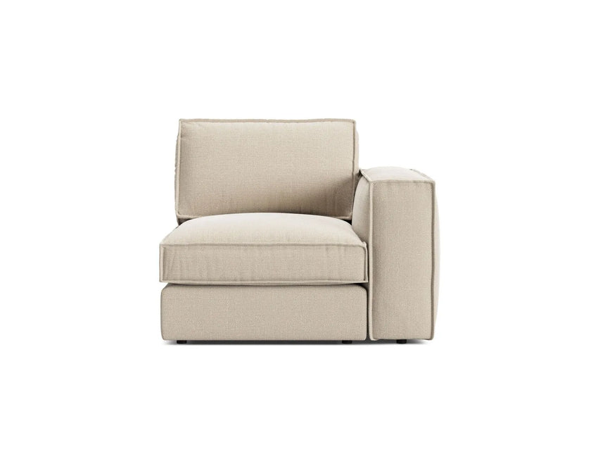 Pola Modulares 1-Sitzer Sofa Sitzelement, Rechte Seite, aus Strukturierter Stoff in Beige (BABEL TOFFEE), 103x103 cm von Micadoni – Bild 1