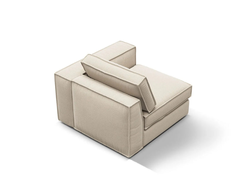Pola Modulares 1-Sitzer Sofa Sitzelement, Rechte Seite, aus Strukturierter Stoff in Beige (BABEL TOFFEE), 103x103 cm von Micadoni – Bild 4