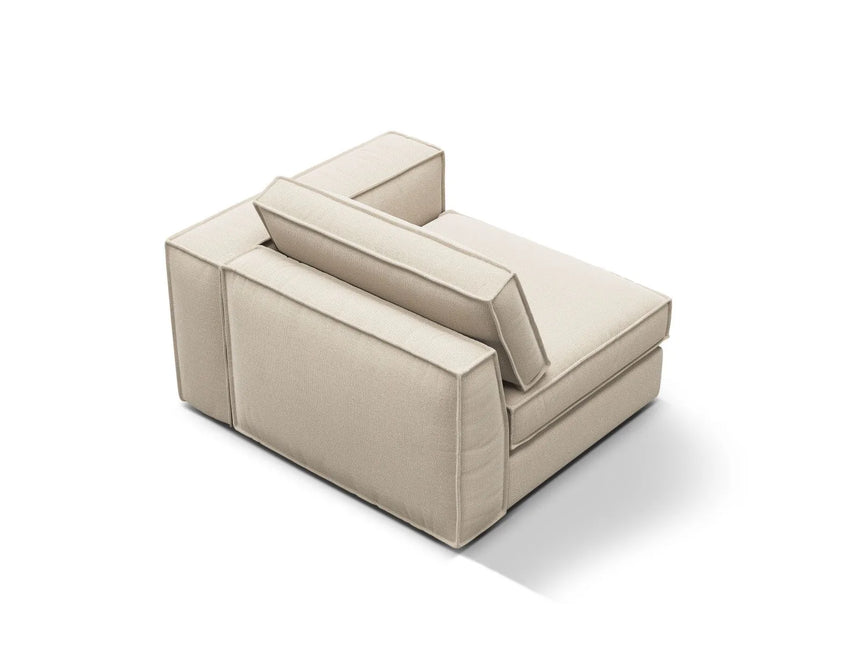 Pola Modulares 1-Sitzer Sofa Sitzelement, Rechte Seite, aus Strukturierter Stoff in Beige (BABEL TOFFEE), 103x118 cm von Micadoni – Bild 4
