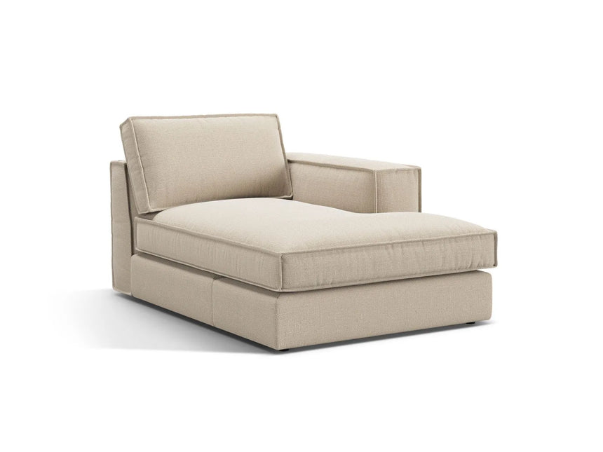 Pola Modulares 1-Sitzer Sofa Sitzelement, Rechte Seite, aus Strukturierter Stoff in Beige (BABEL TOFFEE), 103x158 cm von Micadoni – Bild 3