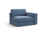 Pola Modulares 1-Sitzer Sofa Sitzelement, Rechte Seite, aus Strukturierter Stoff in Dunkelblau (BABEL BLUE), 103x118 cm von Micadoni – Bild 3
