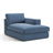 Pola Modulares 1-Sitzer Sofa Sitzelement, Rechte Seite, aus Strukturierter Stoff in Dunkelblau (BABEL BLUE), 103x158 cm von Micadoni – Bild 3