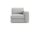 Pola Modulares 1-Sitzer Sofa Sitzelement, Rechte Seite, aus Strukturierter Stoff in Hellgrau (BABEL LIGHT GREY), 103x103 cm von Micadoni – Bild 1
