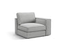 Pola Modulares 1-Sitzer Sofa Sitzelement, Rechte Seite, aus Strukturierter Stoff in Hellgrau (BABEL LIGHT GREY), 103x103 cm von Micadoni – Bild 3