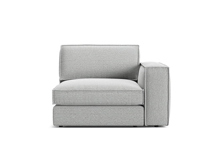 Pola Modulares 1-Sitzer Sofa Sitzelement, Rechte Seite, aus Strukturierter Stoff in Hellgrau (BABEL LIGHT GREY), 103x118 cm von Micadoni – Bild 1