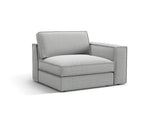 Pola Modulares 1-Sitzer Sofa Sitzelement, Rechte Seite, aus Strukturierter Stoff in Hellgrau (BABEL LIGHT GREY), 103x118 cm von Micadoni – Bild 3