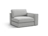 Pola Modulares 1-Sitzer Sofa Sitzelement, Rechte Seite, aus Strukturierter Stoff in Hellgrau (BABEL LIGHT GREY), 103x118 cm von Micadoni – Bild 3