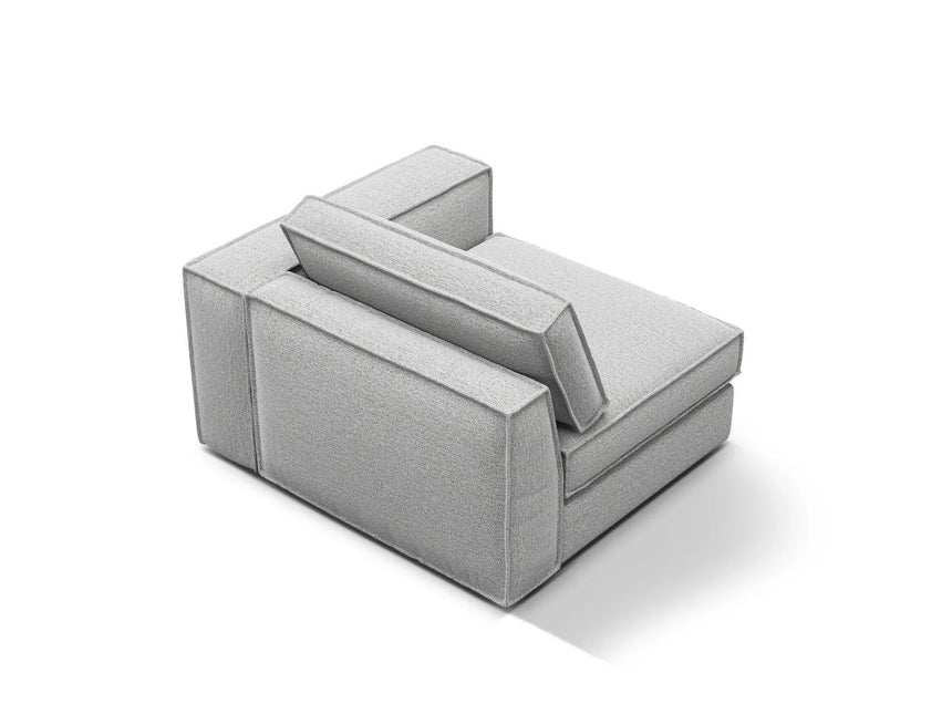Pola Modulares 1-Sitzer Sofa Sitzelement, Rechte Seite, aus Strukturierter Stoff in Hellgrau (BABEL LIGHT GREY), 103x118 cm von Micadoni – Bild 4