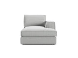 Pola Modulares 1-Sitzer Sofa Sitzelement, Rechte Seite, aus Strukturierter Stoff in Hellgrau (BABEL LIGHT GREY), 103x158 cm von Micadoni – Bild 1