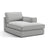 Pola Modulares 1-Sitzer Sofa Sitzelement, Rechte Seite, aus Strukturierter Stoff in Hellgrau (BABEL LIGHT GREY), 103x158 cm von Micadoni – Bild 3