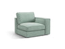 Pola Modulares 1-Sitzer Sofa Sitzelement, Rechte Seite, aus Strukturierter Stoff in Minze (BABEL SAFIRA), 103x103 cm von Micadoni – Bild 3