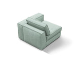Pola Modulares 1-Sitzer Sofa Sitzelement, Rechte Seite, aus Strukturierter Stoff in Minze (BABEL SAFIRA), 103x103 cm von Micadoni – Bild 4