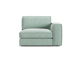 Pola Modulares 1-Sitzer Sofa Sitzelement, Rechte Seite, aus Strukturierter Stoff in Minze (BABEL SAFIRA), 103x118 cm von Micadoni – Bild 1