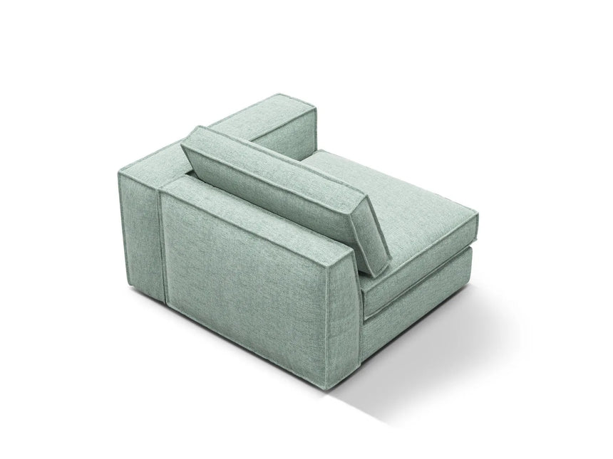 Pola Modulares 1-Sitzer Sofa Sitzelement, Rechte Seite, aus Strukturierter Stoff in Minze (BABEL SAFIRA), 103x118 cm von Micadoni – Bild 4