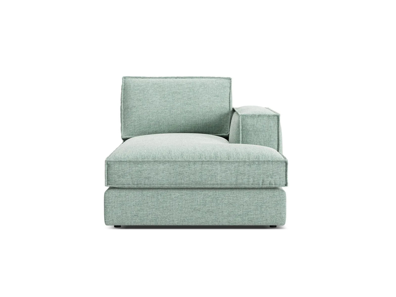 Pola Modulares 1-Sitzer Sofa Sitzelement, Rechte Seite, aus Strukturierter Stoff in Minze (BABEL SAFIRA), 103x158 cm von Micadoni – Bild 1