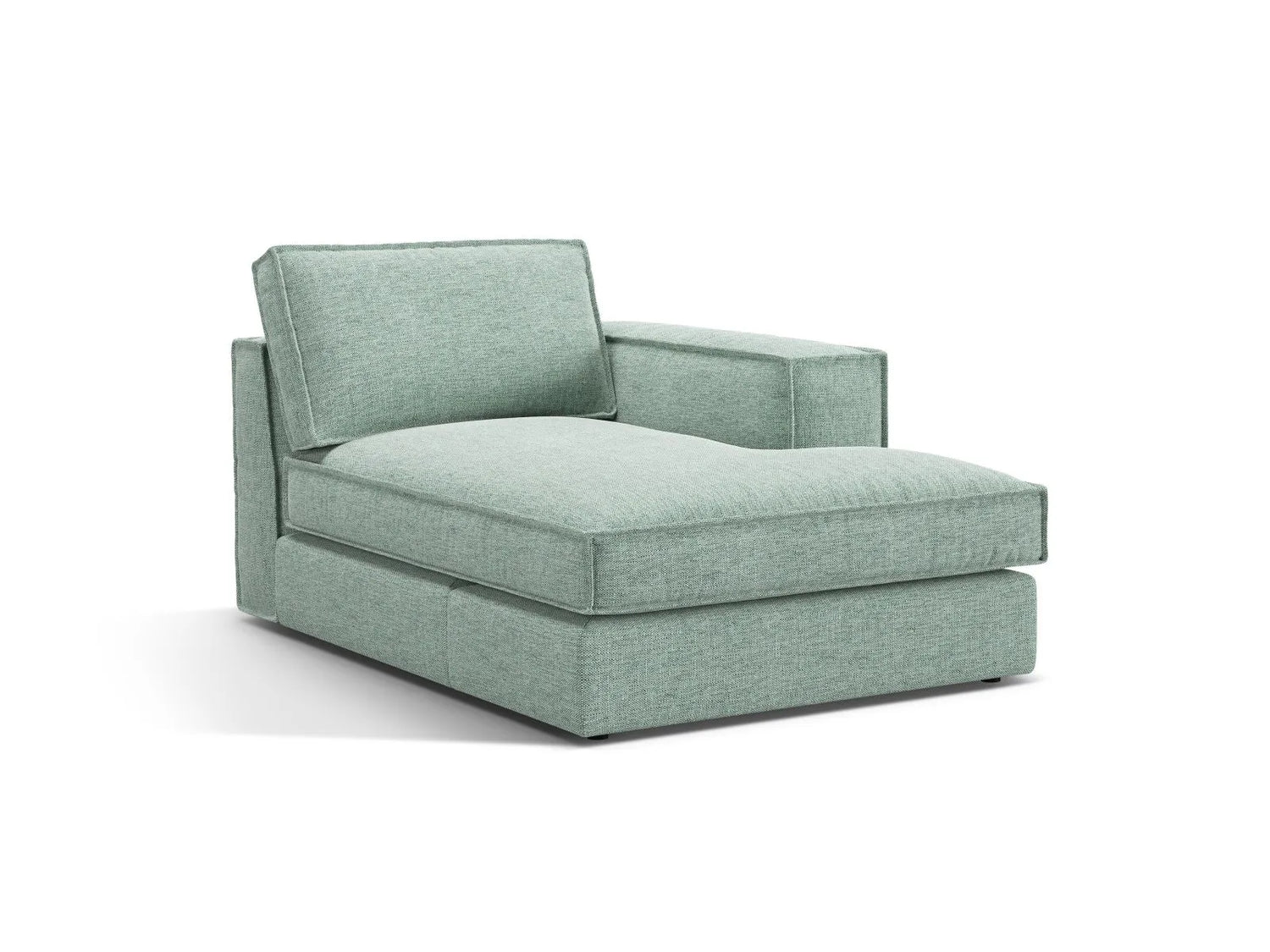 Pola Modulares 1-Sitzer Sofa Sitzelement, Rechte Seite, aus Strukturierter Stoff in Minze (BABEL SAFIRA), 103x158 cm von Micadoni – Bild 3