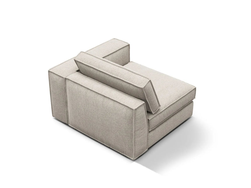 Pola Modulares 1-Sitzer Sofa Sitzelement, Rechte Seite, aus Strukturierter Stoff in Sand (BABEL SAND), 103x118 cm von Micadoni – Bild 4