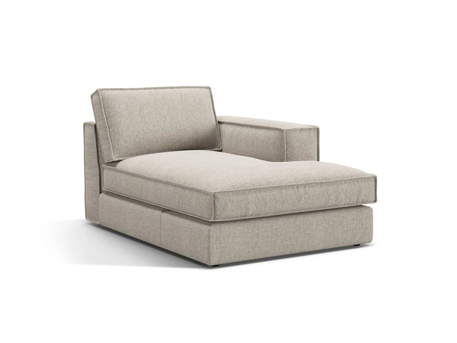 Pola Modulares 1-Sitzer Sofa Sitzelement, Rechte Seite, aus Strukturierter Stoff in Sand (BABEL SAND), 103x158 cm von Micadoni – Bild 3