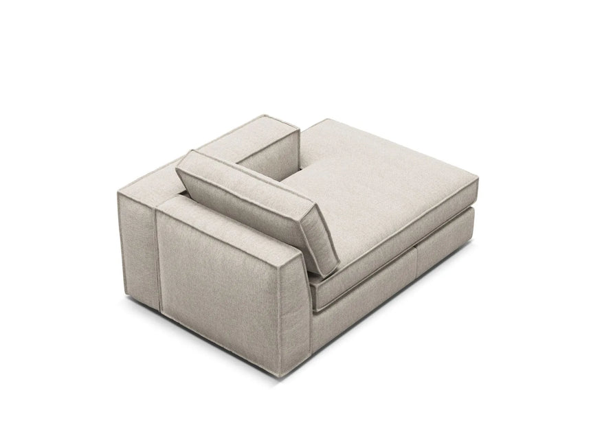 Pola Modulares 1-Sitzer Sofa Sitzelement, Rechte Seite, aus Strukturierter Stoff in Sand (BABEL SAND), 103x158 cm von Micadoni – Bild 4