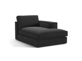 Pola Modulares 1-Sitzer Sofa Sitzelement, Rechte Seite, aus Strukturierter Stoff in Schwarz (BABEL BLACK), 103x158 cm von Micadoni – Bild 3