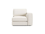 Pola Modulares 1-Sitzer Sofa Sitzelement, Rechte Seite, aus Strukturierter Stoff in Weiß (BABEL WHITE), 103x103 cm von Micadoni – Bild 1