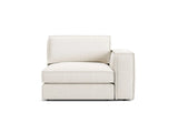 Pola Modulares 1-Sitzer Sofa Sitzelement, Rechte Seite, aus Strukturierter Stoff in Weiß (BABEL WHITE), 103x118 cm von Micadoni – Bild 1