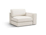 Pola Modulares 1-Sitzer Sofa Sitzelement, Rechte Seite, aus Strukturierter Stoff in Weiß (BABEL WHITE), 103x118 cm von Micadoni – Bild 3