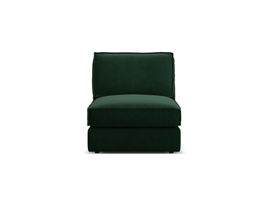 Pola Modulares 1-Sitzer Sofa aus Samt in Flaschengrün (Salvador 7), 80x103x88 cm von Micadoni – Bild 1