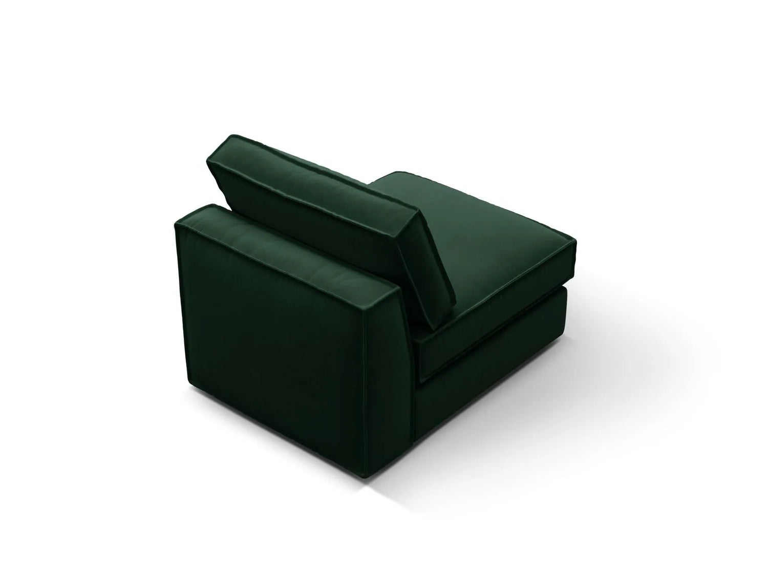 Pola Modulares 1-Sitzer Sofa aus Samt in Flaschengrün (Salvador 7), 80x103x88 cm von Micadoni – Bild 4