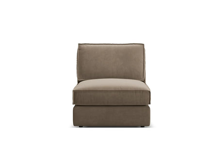 Pola Modulares 1-Sitzer Sofa aus Samt in Grau-Braun (Salvador 3), 80x103x88 cm von Micadoni – Bild 1
