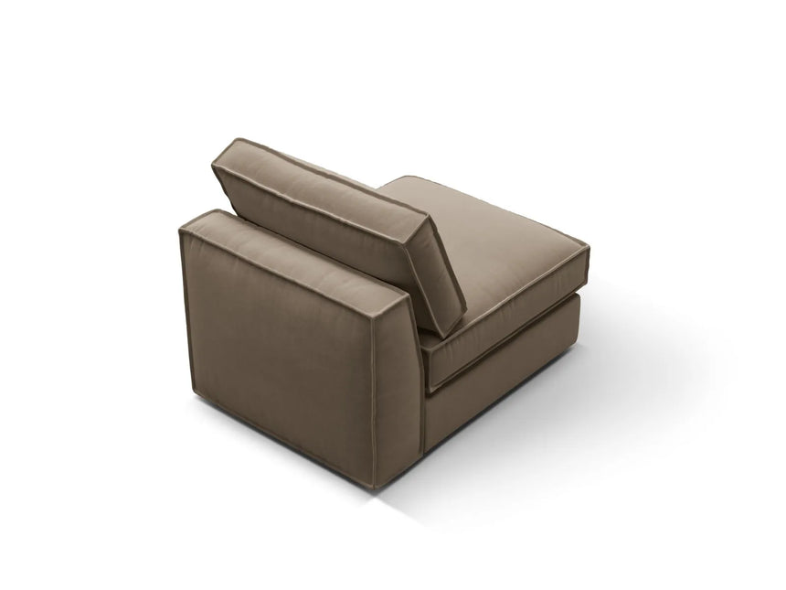 Pola Modulares 1-Sitzer Sofa aus Samt in Grau-Braun (Salvador 3), 80x103x88 cm von Micadoni – Bild 4