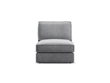 Pola Modulares 1-Sitzer Sofa aus Samt in Grau (Salvador 17), 80x103x88 cm von Micadoni – Bild 1