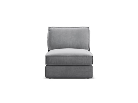 Pola Modulares 1-Sitzer Sofa aus Samt in Grau (Salvador 17), 80x103x88 cm von Micadoni – Bild 1