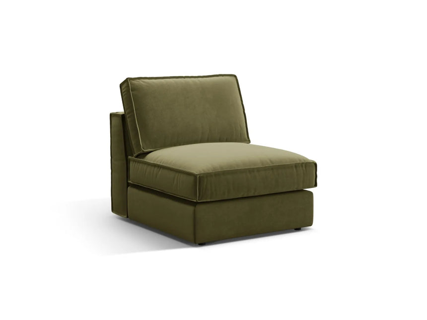 Pola Modulares 1-Sitzer Sofa aus Samt in Grün (Salvador 8), 80x103x88 cm von Micadoni – Bild 3