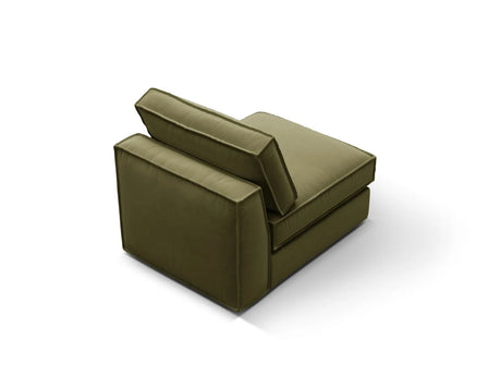 Pola Modulares 1-Sitzer Sofa aus Samt in Grün (Salvador 8), 80x103x88 cm von Micadoni – Bild 4