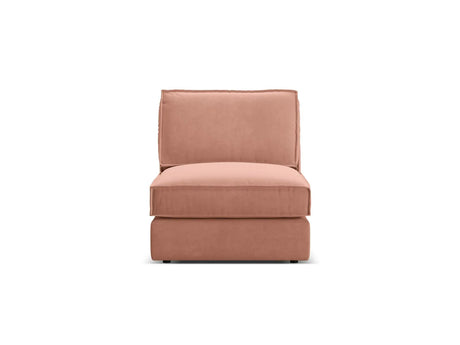 Pola Modulares 1-Sitzer Sofa aus Samt in Rosa (Salvador 11), 80x103x88 cm von Micadoni – Bild 1