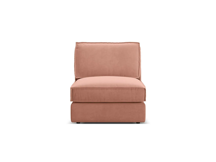 Pola Modulares 1-Sitzer Sofa aus Samt in Rosa (Salvador 11), 80x103x88 cm von Micadoni – Bild 1