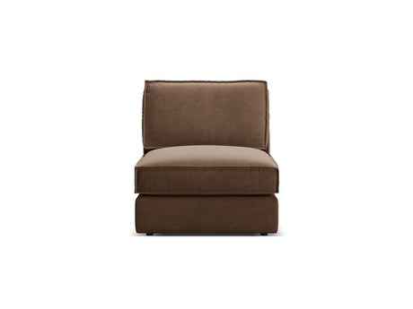 Pola Modulares 1-Sitzer Sofa aus Samt in Schokolade (Salvador 4), 80x103x88 cm von Micadoni – Bild 1