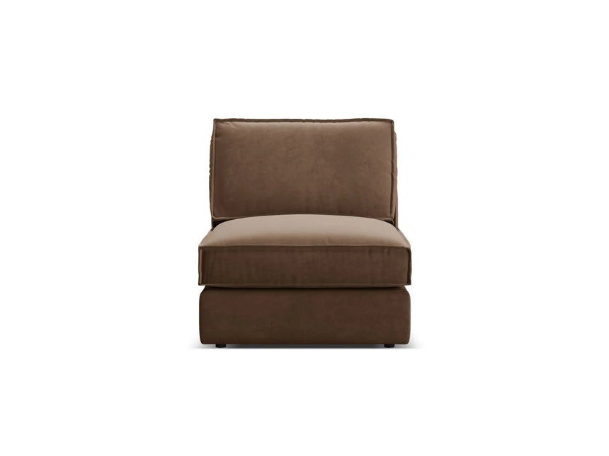 Pola Modulares 1-Sitzer Sofa aus Samt in Schokolade (Salvador 4), 80x103x88 cm von Micadoni – Bild 1