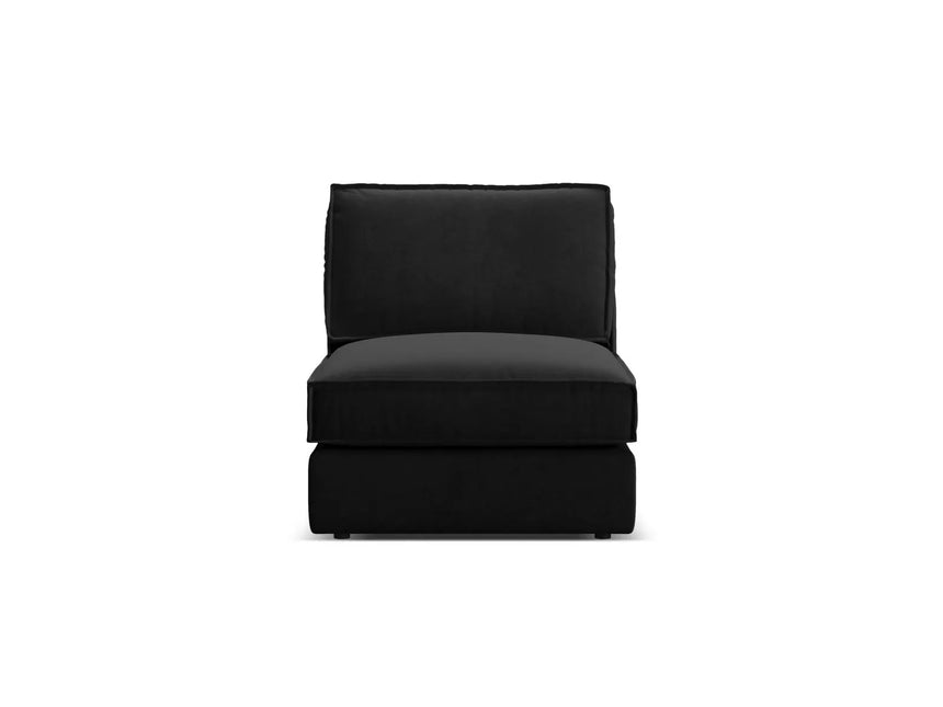 Pola Modulares 1-Sitzer Sofa aus Samt in Schwarz (Salvador 19), 80x103x88 cm von Micadoni – Bild 1