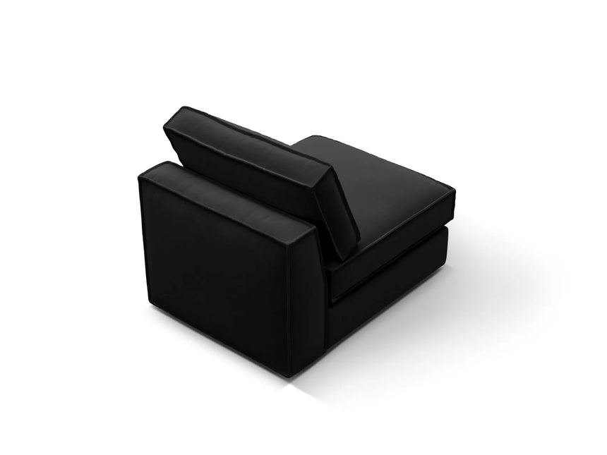 Pola Modulares 1-Sitzer Sofa aus Samt in Schwarz (Salvador 19), 80x103x88 cm von Micadoni – Bild 4