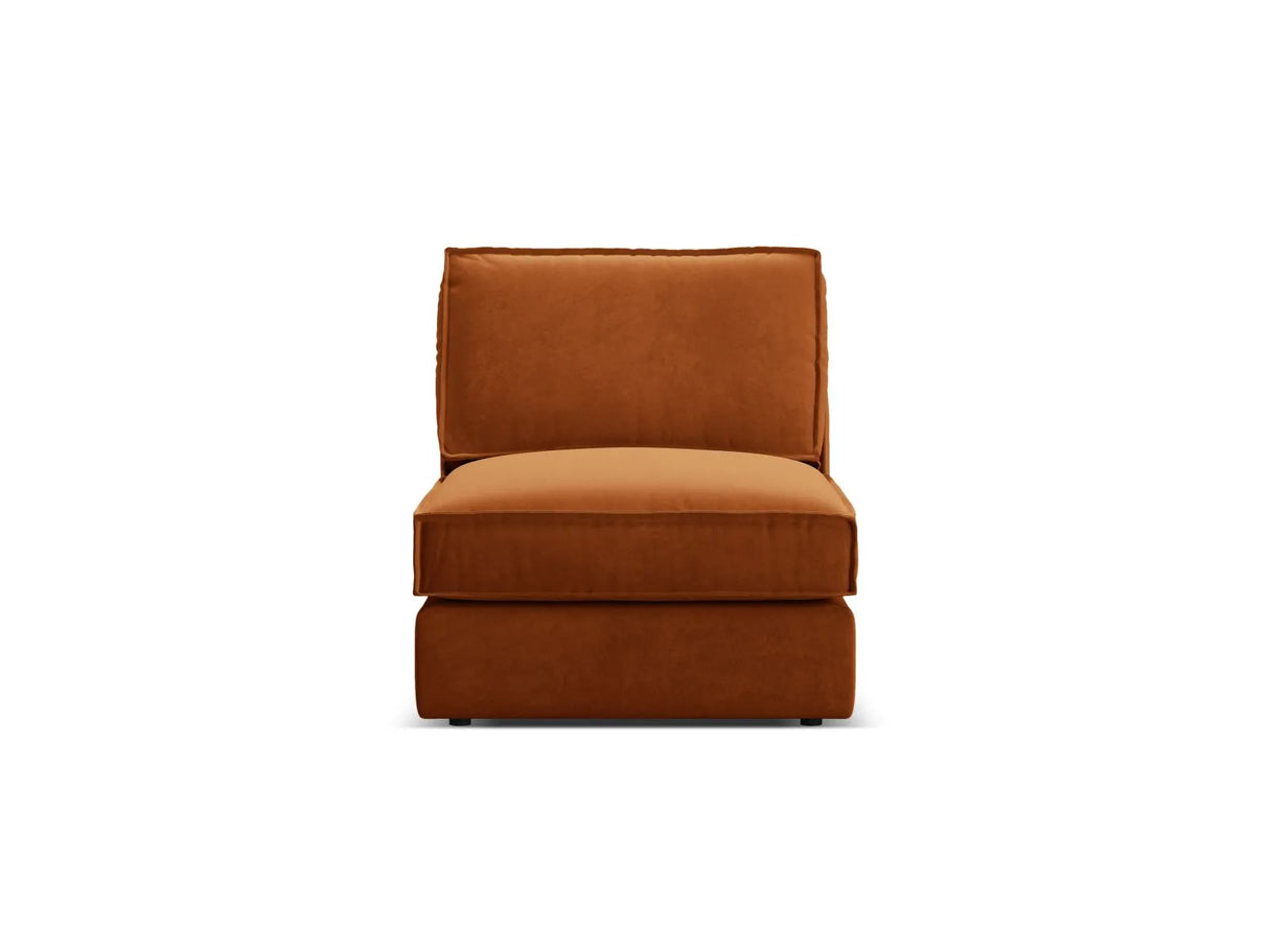 Pola Modulares 1-Sitzer Sofa aus Samt in Terrakotta (Salvador 14), 80x103x88 cm von Micadoni – Bild 1