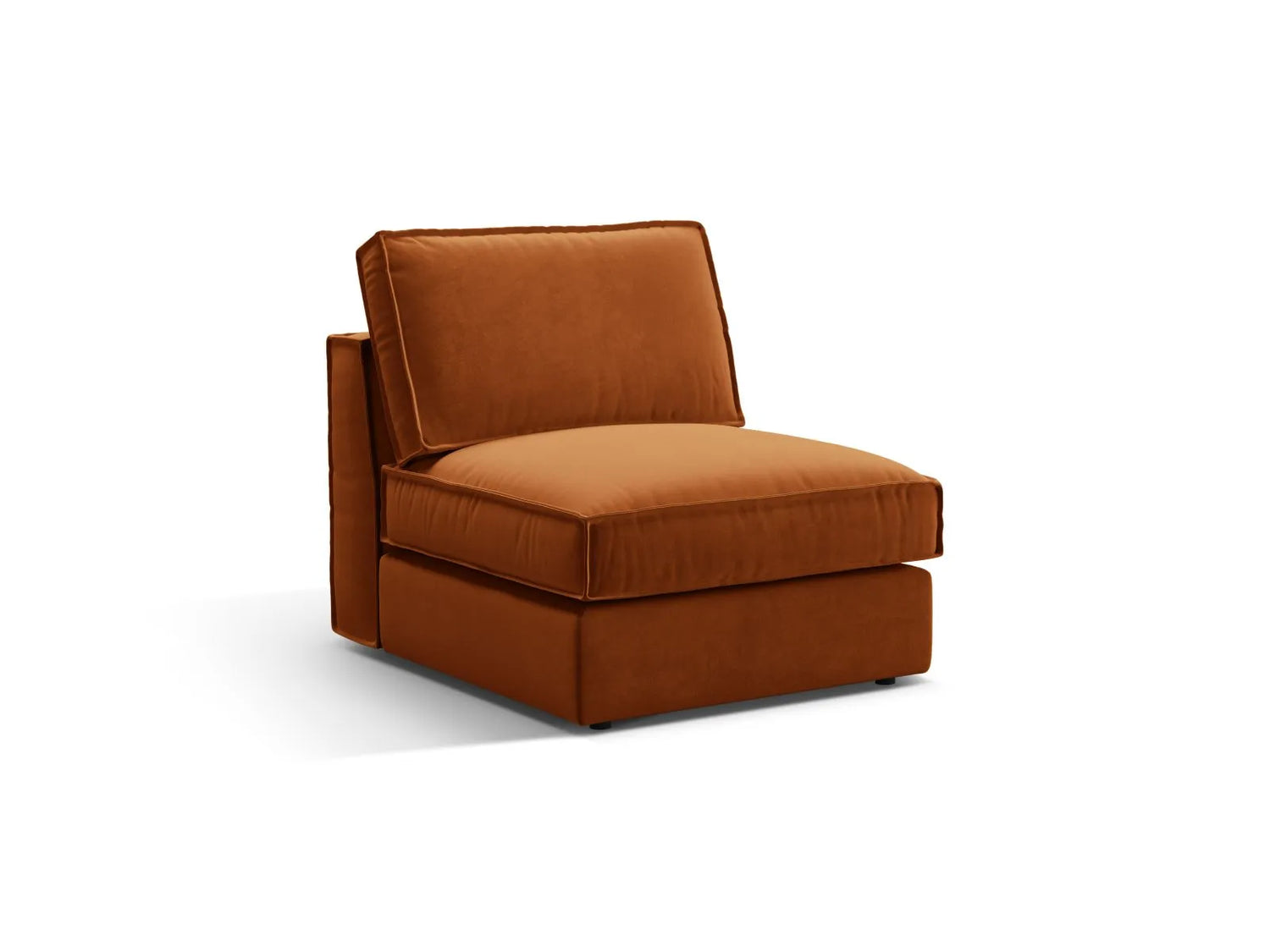 Pola Modulares 1-Sitzer Sofa aus Samt in Terrakotta (Salvador 14), 80x103x88 cm von Micadoni – Bild 3