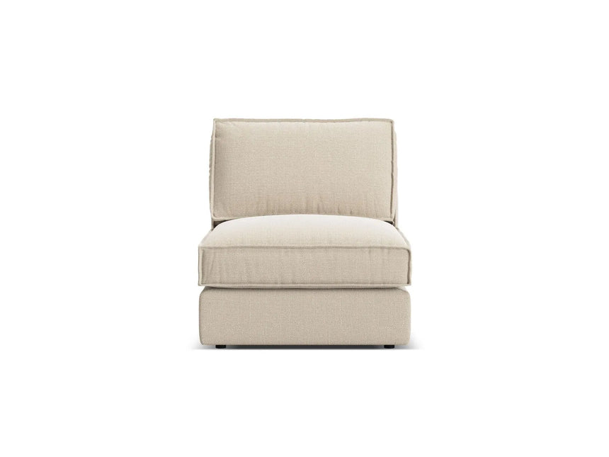 Pola Modulares 1-Sitzer Sofa aus Strukturierter Stoff in Beige (BABEL TOFFEE), 80x103x88 cm von Micadoni – Bild 1