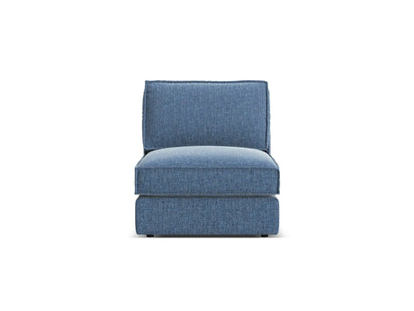 Pola Modulares 1-Sitzer Sofa aus Strukturierter Stoff in Dunkelblau (BABEL BLUE), 80x103x88 cm von Micadoni – Bild 1