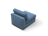 Pola Modulares 1-Sitzer Sofa aus Strukturierter Stoff in Dunkelblau (BABEL BLUE), 80x103x88 cm von Micadoni – Bild 4